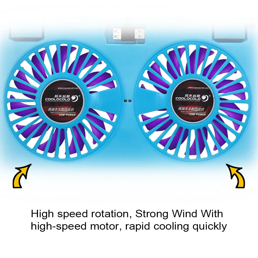 COOLCOLD Супер Бесшумный USB вентилятор для ноутбука охлаждающая подставка Подставка для ноутбука охлаждающая подставка для компьютера USB подставка с вентилятором 15,6 дюймов охлаждающая подставка для ноутбука