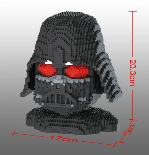 

Luxury Big size StormTrooper Head Mini Blocks Darth Vader Model Plastic Building Bricks DIY Assembly Toys for Children Boy Gift