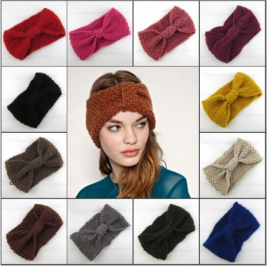 winter adult crochet knitted headbands for hair head band turban headband head wrap turbante accessories women