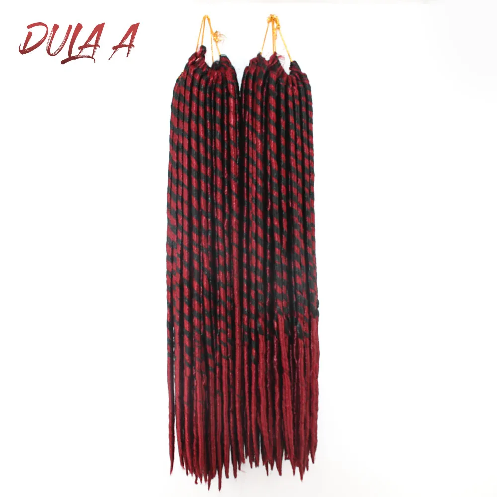 Dula A 24 корня крючком богиня косы замки Faux locs волосы Омбре синтетические дреды для наращивания волос для женщин