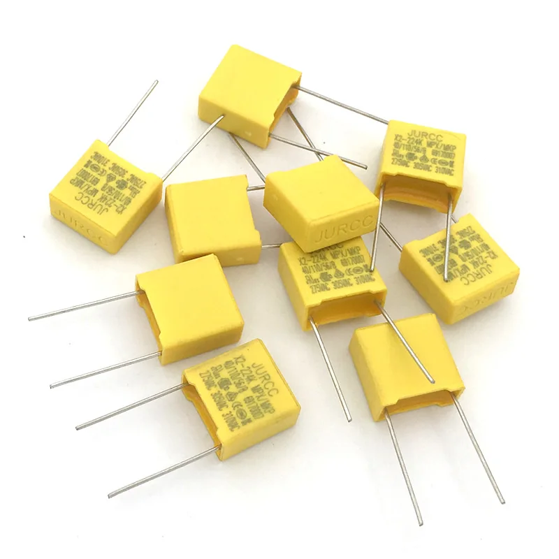 MCIGICM 20pcs 220nF capacitor X2 capacitor 275VAC Pitch 10mm X2 Polypropylene film 0.22uF