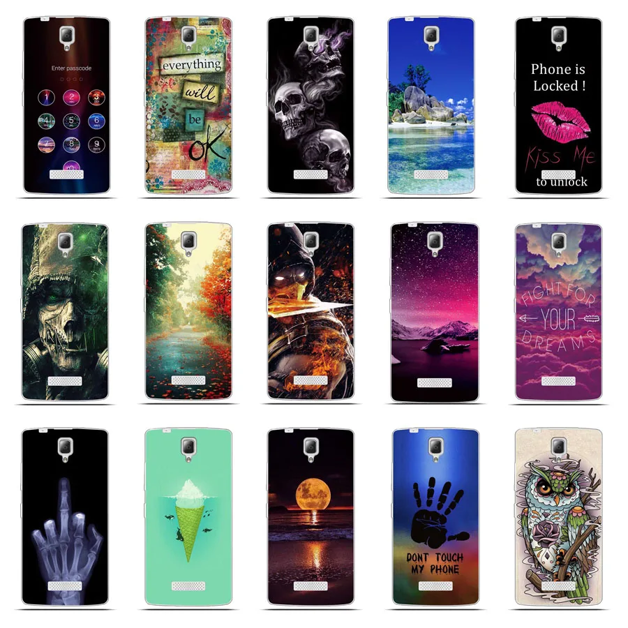 For Lenovo A2010 Silicon Case Painted High Quality Protector TPU Back Cover A 2010 Phone 3D Relief | Мобильные телефоны и