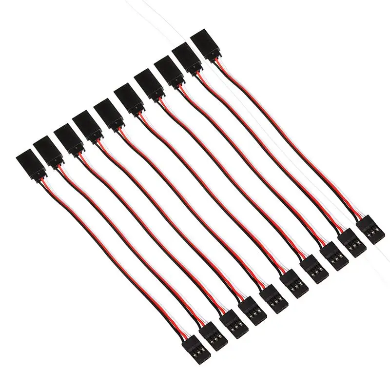 

10pcs/lot 20cm 30cm 50cm 60cm RC four 4 axis connection Helicopter Servo Extension Extend Cord Wire Cable Line for Futaba JR