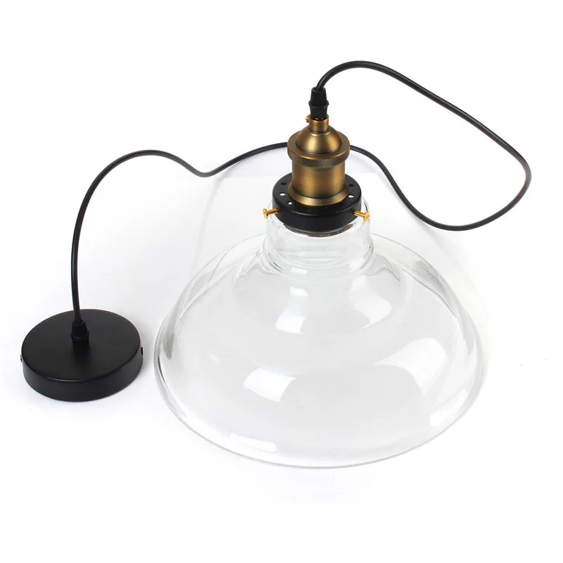 Американская винтажная промышленная стеклянная Подвесная лампа, домашний декор, сделай сам, столовая, E27 лампа, подвесное освещение