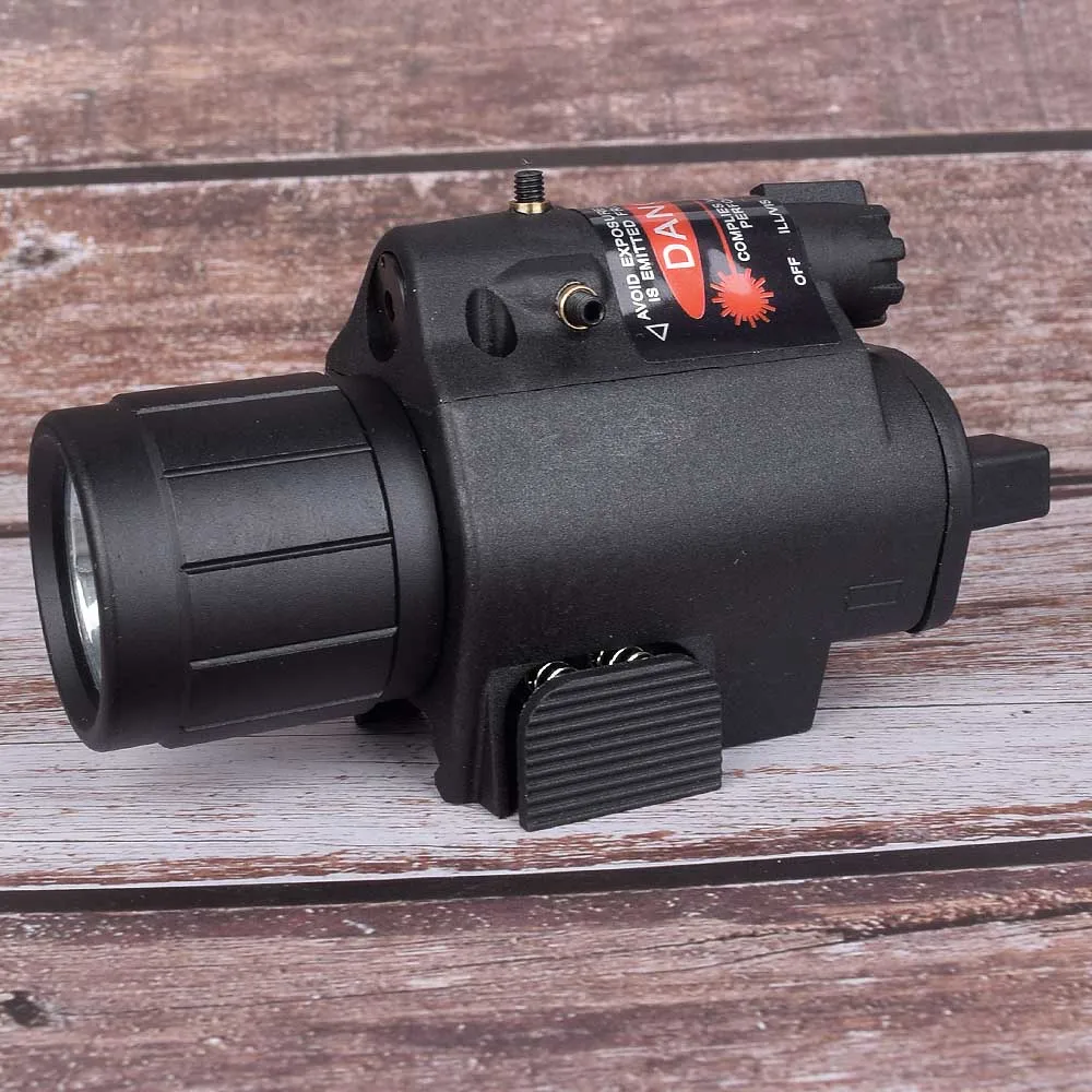 

Mini Glock Pistol Gun Light Hunting Camping Gun lighting equipment Flashlight Tactical sight Red Laser LED flashlight
