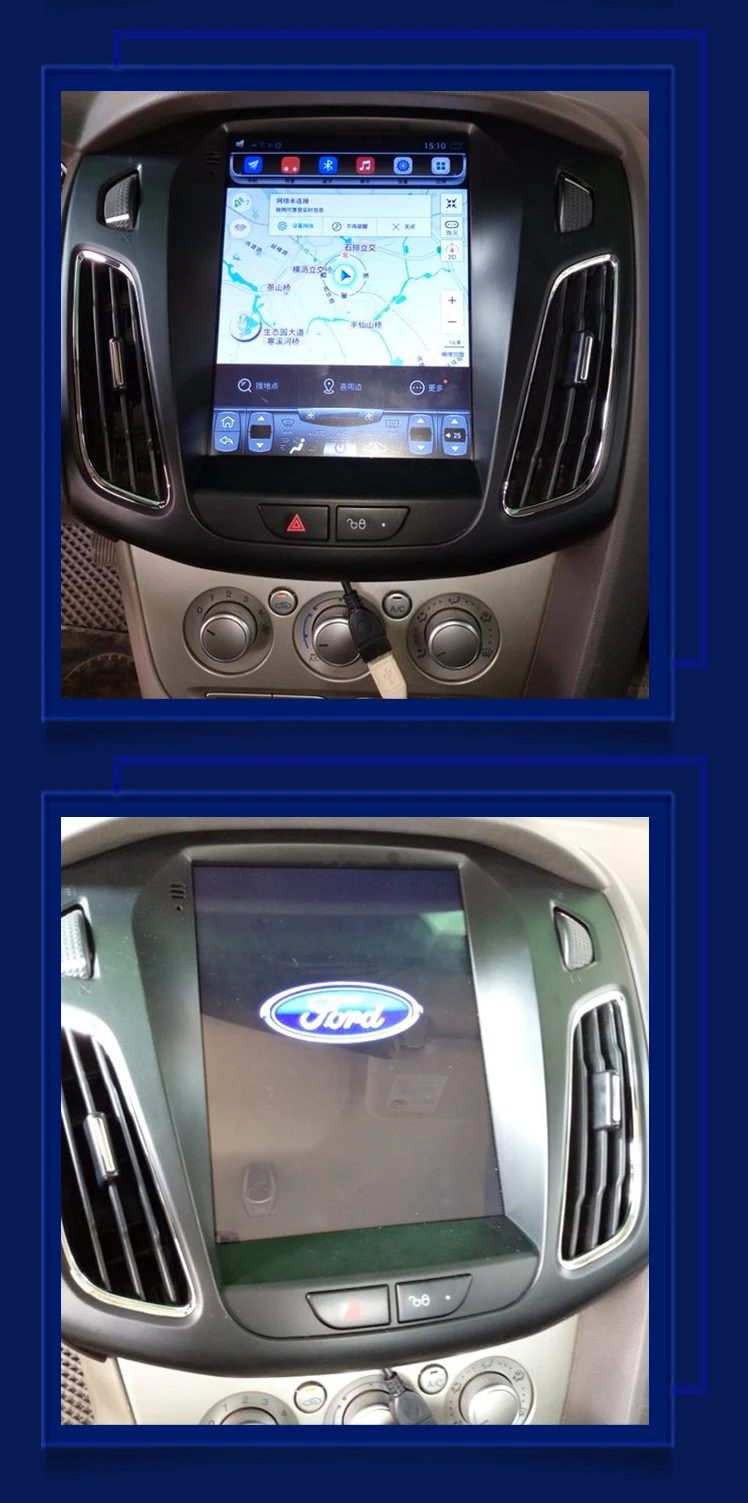 10," вертикальный экран большой экран автомобиля нет dvd-плеер gps навигация для Ford Focus 3 2012