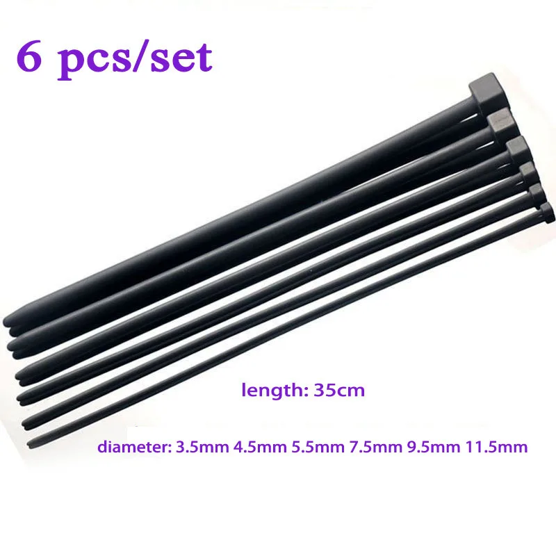 6pcs/set silicone urethral dilators penis insert plug sounding rods sex toys for men urethra plug sound penis rod adult products