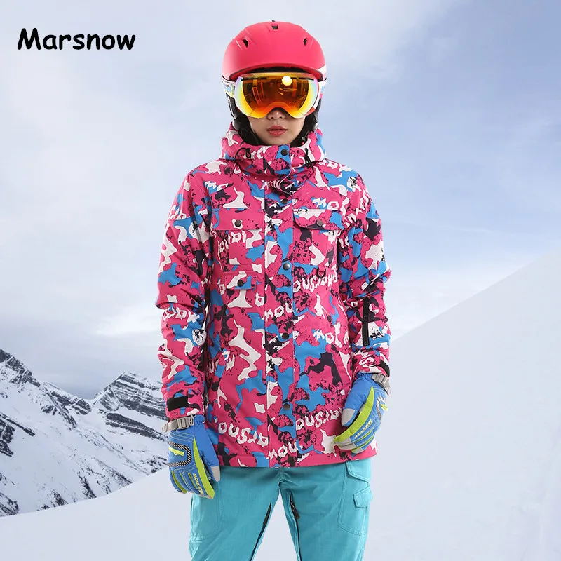 

-30 Degree Russia Marsnow Brand Waterproof Women Snowboard Warm Jackets Outdoor Snow Ski Mountain Skiing Ladies Snow Jackets