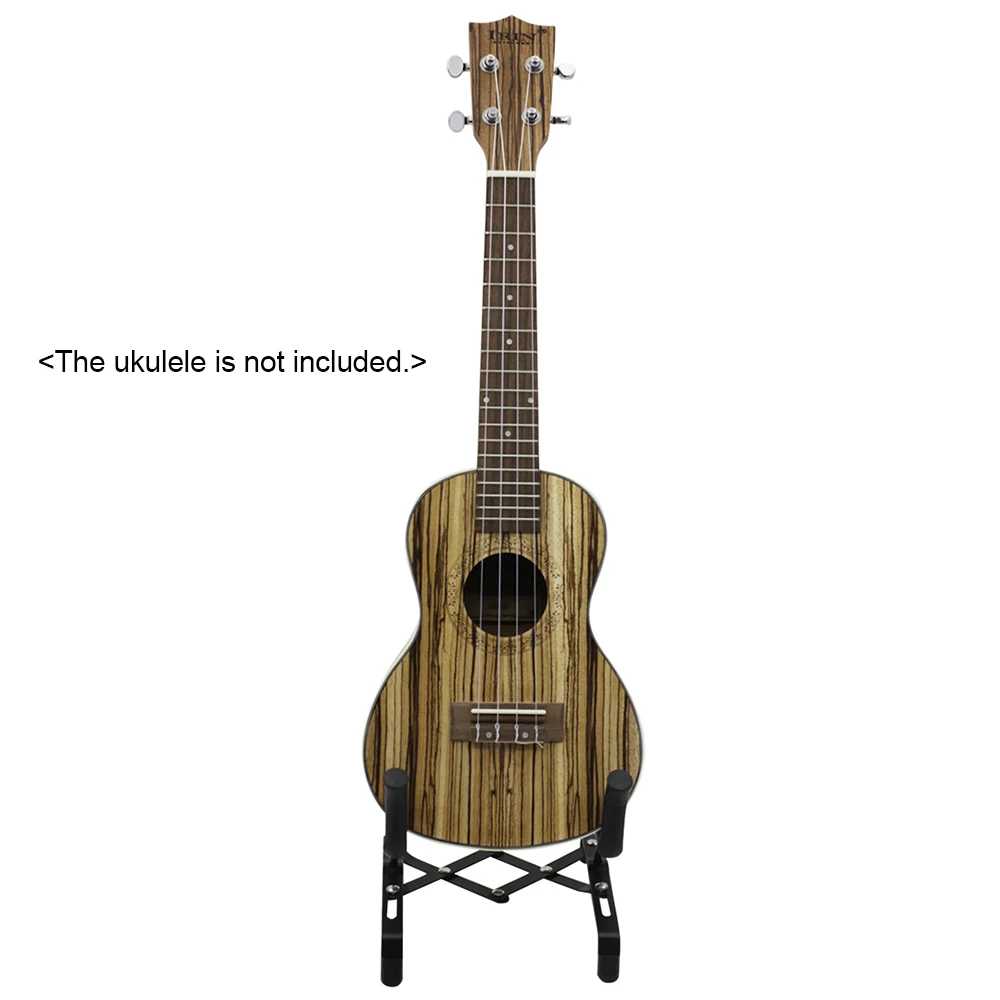 

Universal Foldable Ukulele Violin Stand Bracket Adjustable Metal Holder for Ukuleles 4/4 3/4 1/2 1/4 Violins Black