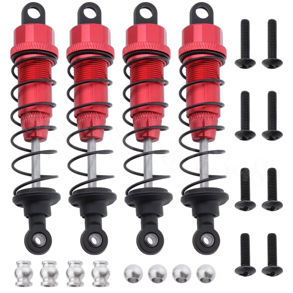 

4pcs 1/10 FS Racing Desert Buggy 53625 80mm (eye to eye) Aluminum Adjustable Shock Absorber RC Car Model Upgrade Parts
