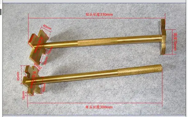 350*70 мм искробезопасный ключ для заворачивания пробок из медного сплава, взрывозащищенный, блестящий, Безопасный инструмент