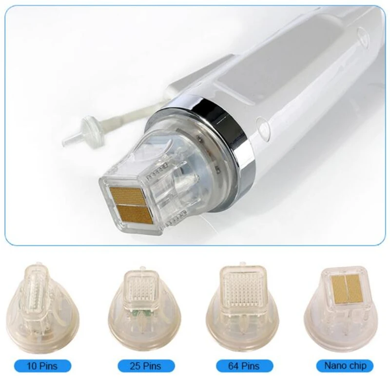 Microneedle 64 штифта 10 штифтов 25 без иглы Золотой RF Micro needling фракционный микроиглы