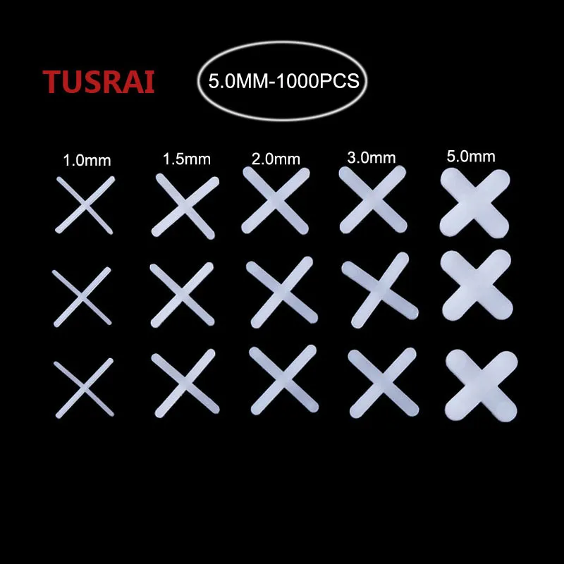 Плиточные прокладки крест 5 мм 3/1" 1000 шт керамические настенные выравниватели плитки разделители выравнивания инструмент части TUSRAI