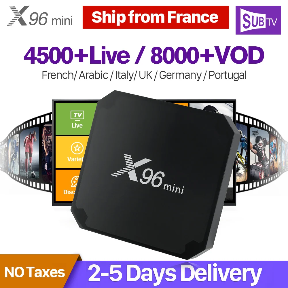 

X96 Mini IPTV France 1 Year IPTV Subscription IP TV Box SANSAT Android 7.1 X96Mini France Arabic Belgium Portugal Netherlands