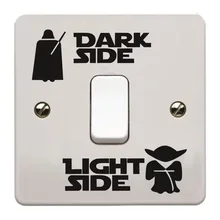 Traditional Film Star Wars Darkish Facet Gentle Facet Swap Sticker Cartoon Vinyl Pvc Detachable Wall Decal Residence Decor Bed room Ornament