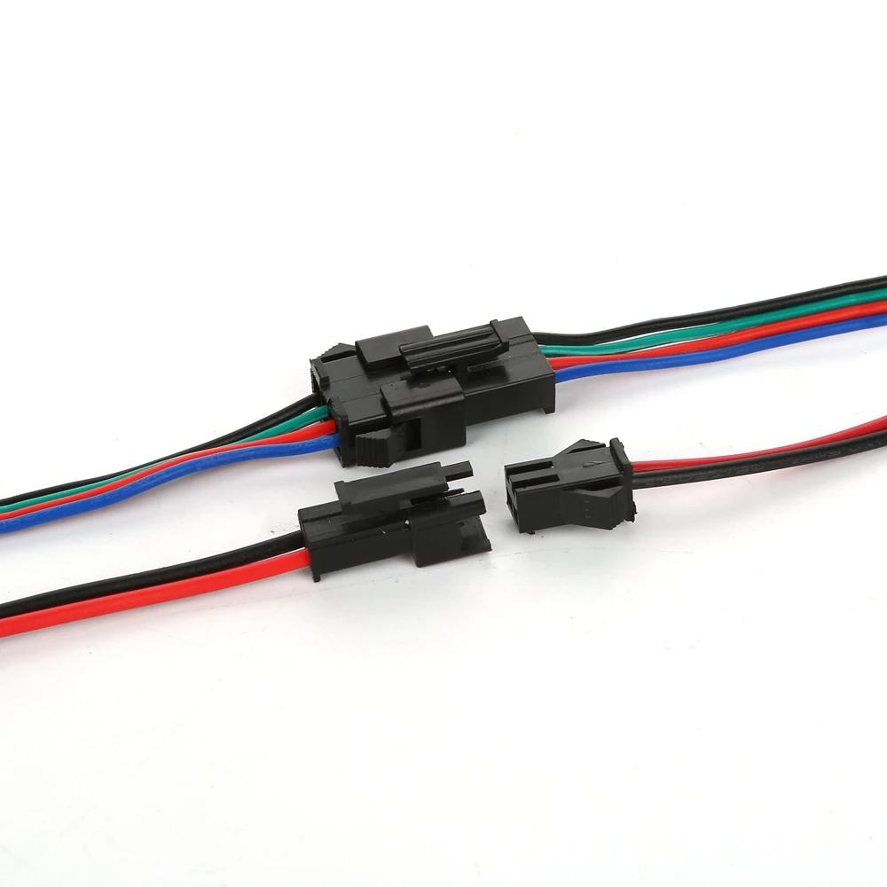 50 пар 2/3/4/5 контактный разъем индикатора мужской/женский RGB/RGBW jst разъем с жильный кабель светодиодный светильник лампы питания драйвера
