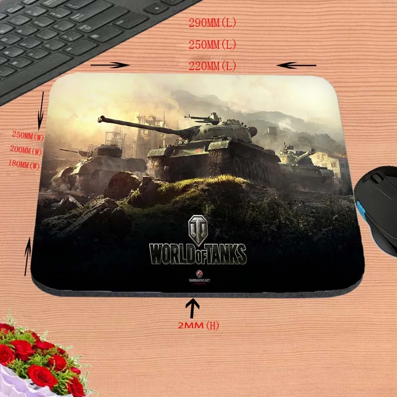 Mairuige,, 4 шт., коврик для мыши World of Tank, коврик для игровой пк, Противоскользящий Коврик для оптической мыши/трекбол, мышь