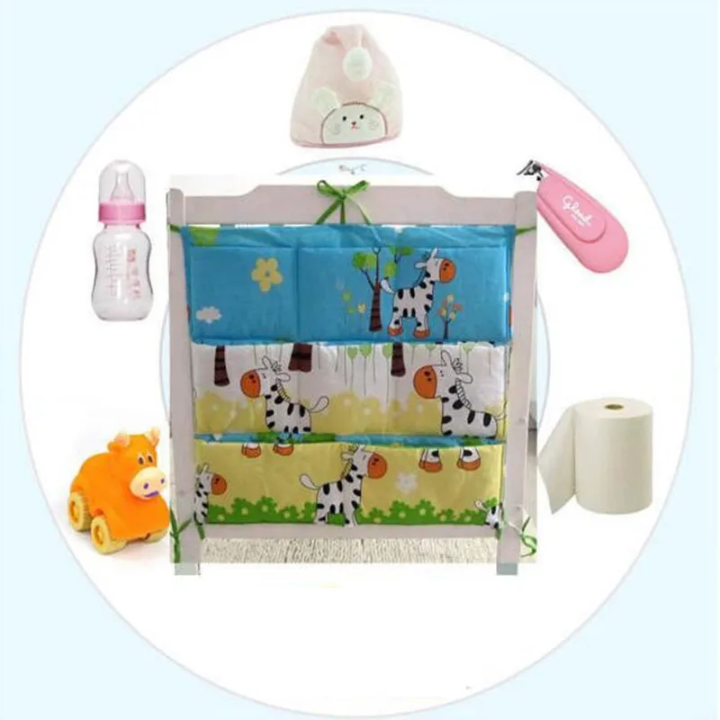 Мультфильм номера Детская подвесная сумка для хранения детская кроватка кровать кроватка Органайзер игрушка пеленка карман для