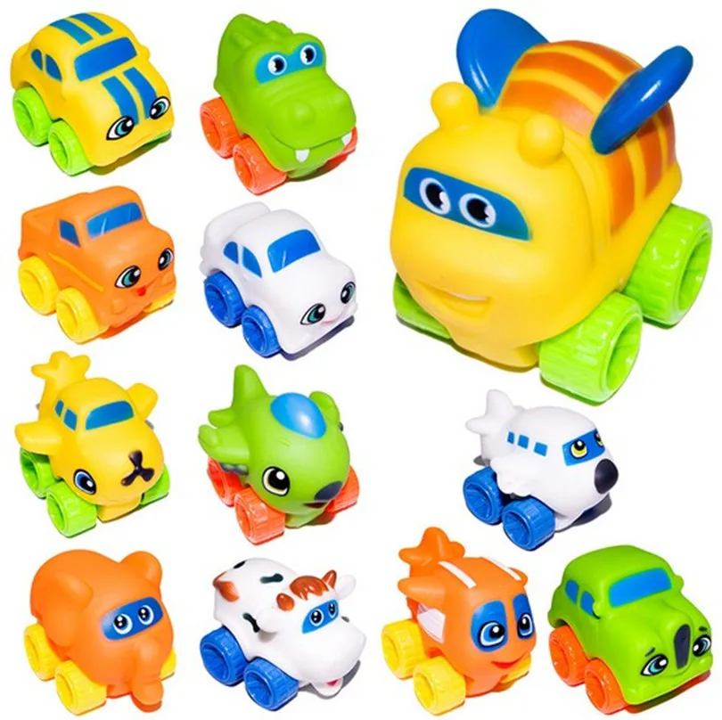 Mini Vinyl Glue Squishy Baby Brinquedos Cartoon Voice BB Toys Car For