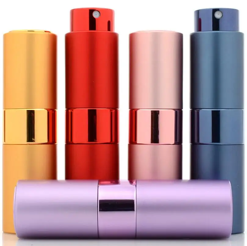15 ml 빈 알루미늄 텔레스코픽 확장 가능한 로타리 향수 스프레이 병 여행 리필 형 분무기 화장품 용기 lx1312