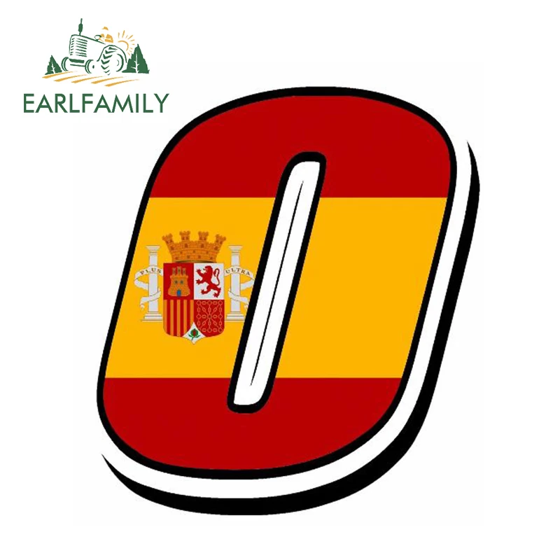 EARLFAMILY 13 см x 10 гоночные цифры виниловые наклейки с испанским флагом Мотокросс
