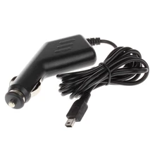 Novo Mini USB Power cord cabo Carregador de Carro para GPS Navigator SAT 5 V 1.5A Mini USB Carregador (preto) HUM