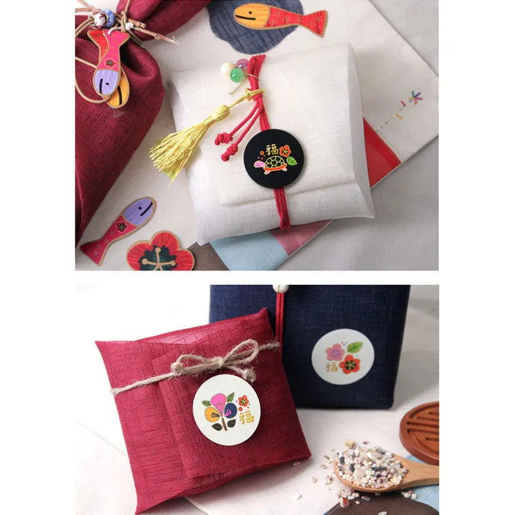 

300pcs new Year Heart Design"FU"Gift Seal Label Sticker For Party Favor Gift Bag Candy Box Decor