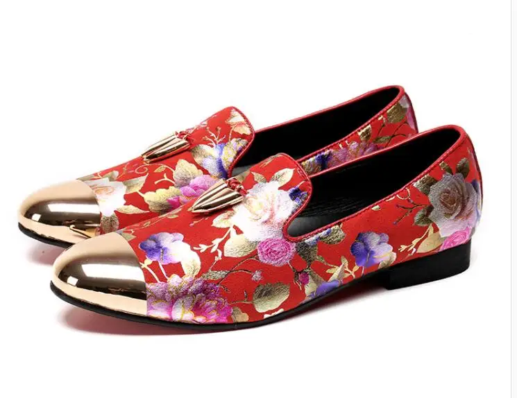 Luxus Heißer Verkauf Mode Party Hochzeit rot Handgemachte Männer Neue Leder Size46 Faulenzer Blau Schuhe Rot Wohnungen Haopuvsen rrdwP7qf