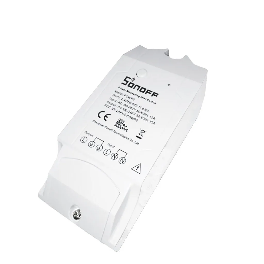 Смарт переключатель Sonoff Pow R2 15A Wifi с мониторингом энергии и защитой от