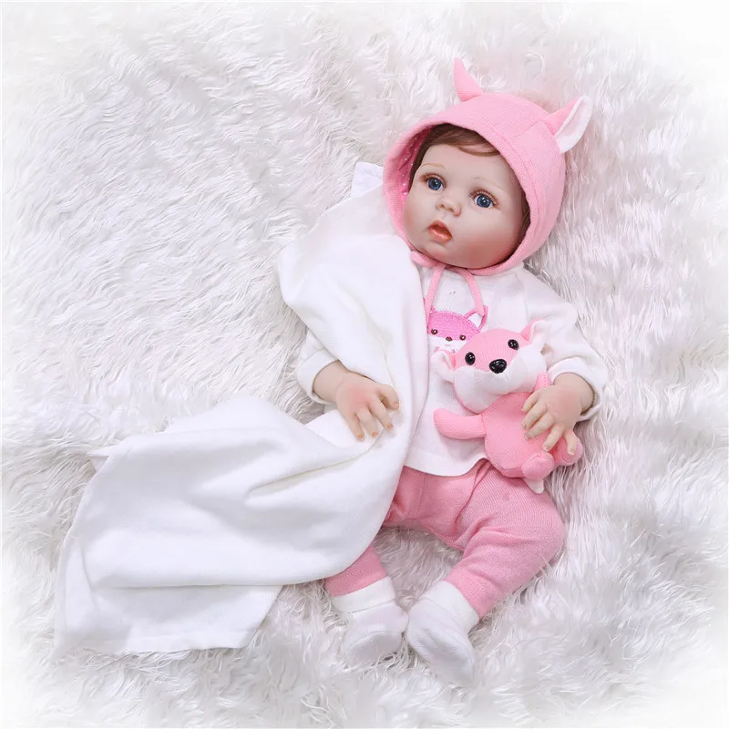 NPK 55 см силиконовые куклы для новорожденных, реалистичные мягкие куклы для новорожденных с плюшевыми игрушками, подарок на Рождество и день рождения
