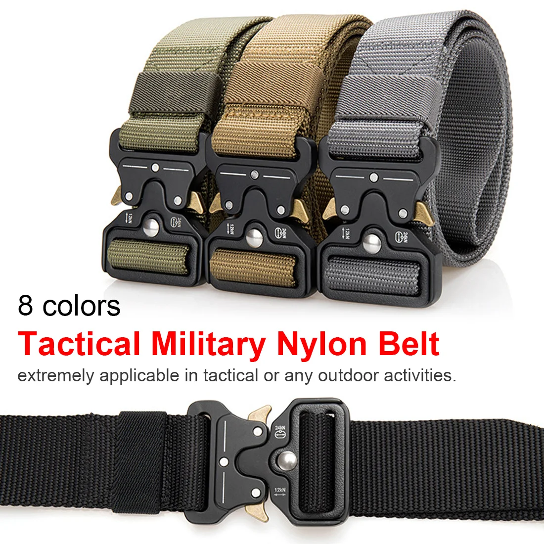 

Nylon belt practical casual men buckle training outdoor climbing practical camouflage multi - color belt