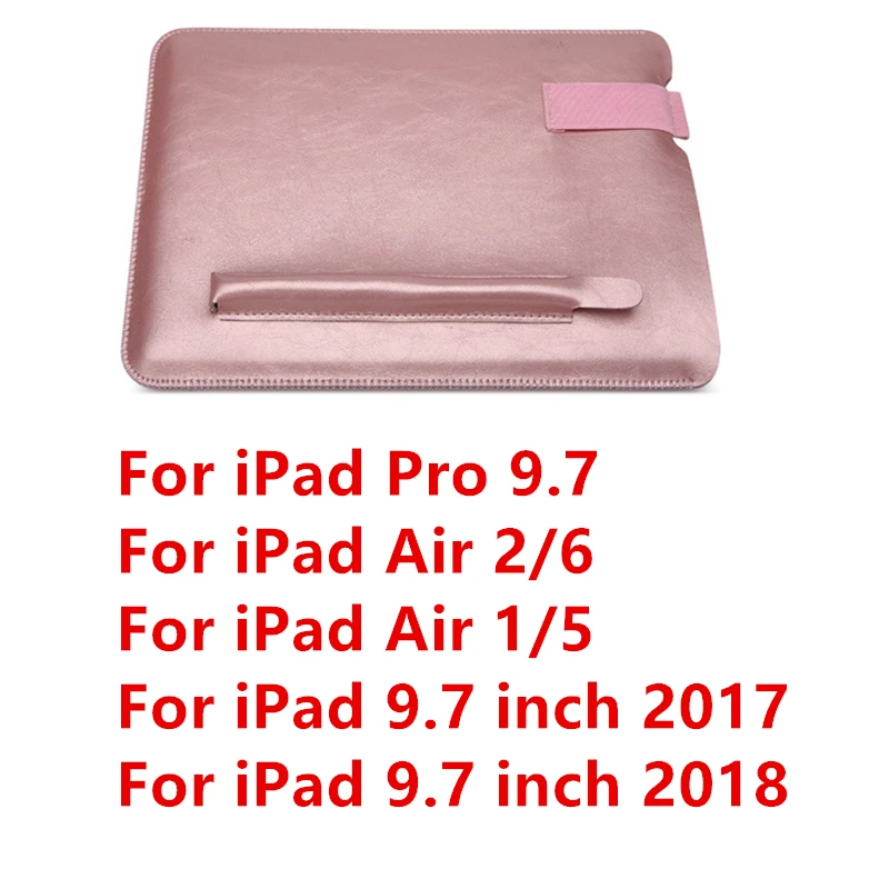 Премиум из искусственной кожи для iPad 9,7 чехол для планшета сумка для iPad Air 2 1 Pro 9,7 10,5 12,9 чехол с карандашом - Цвет: Rose Gold 9.7
