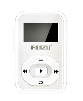 RUIZU X26 Спортивный Bluetooth MP3 музыкальный плеер рекордер FM радио Supprot SD карта клип Bluetooth MP3 плеер 8 Гб ruizx02 ruizux06 - Цвет: Белый