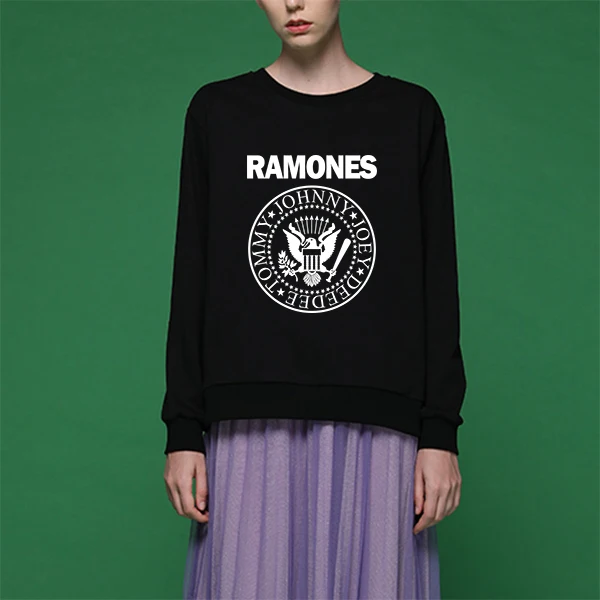 В стиле панк-рок группы Ramones толстовка женская Осень Harajuku аниме толстовки в стиле хип-хоп рэп худи мультфильм омик хлопковые тонкие ткани с