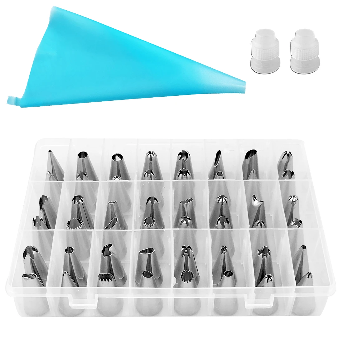

Hot Sale 52 Pcs Russian Tulip Icing Piping Nozzles Korean Style Pastry Tips Cake Decoration Dessert Baking Stainless Steel Tools