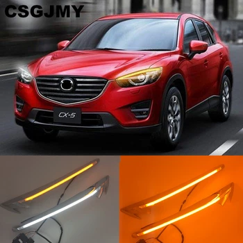 

Car Headlight Eyebrow Decoration Yellow Turn Signal DRL LED Daytime Running Light For Mazda CX-5 CX5 2012 2013 2014 2015 2016