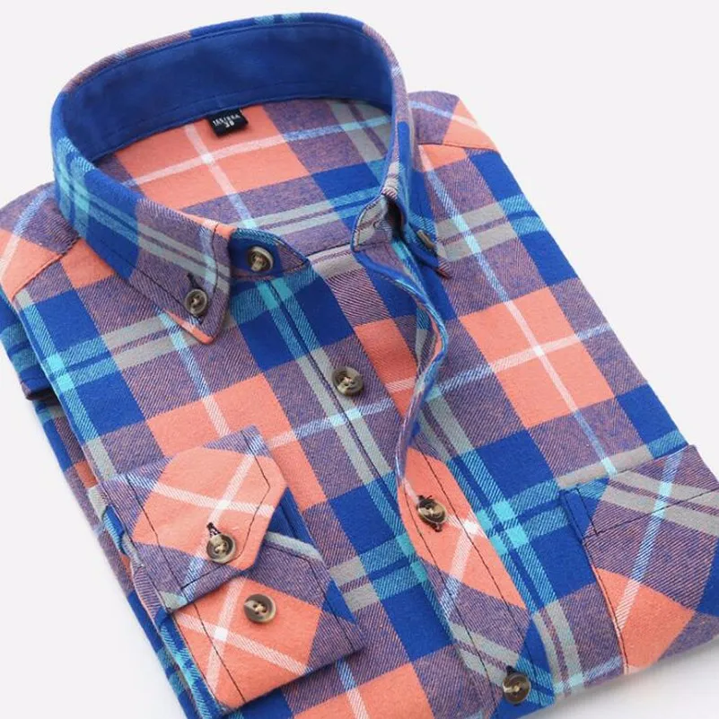 Осенняя мужская рубашка модная клетчатая приталенная одежда с длинным рукавом на пуговицах брендовая зимняя мужская рубашка s Social X094