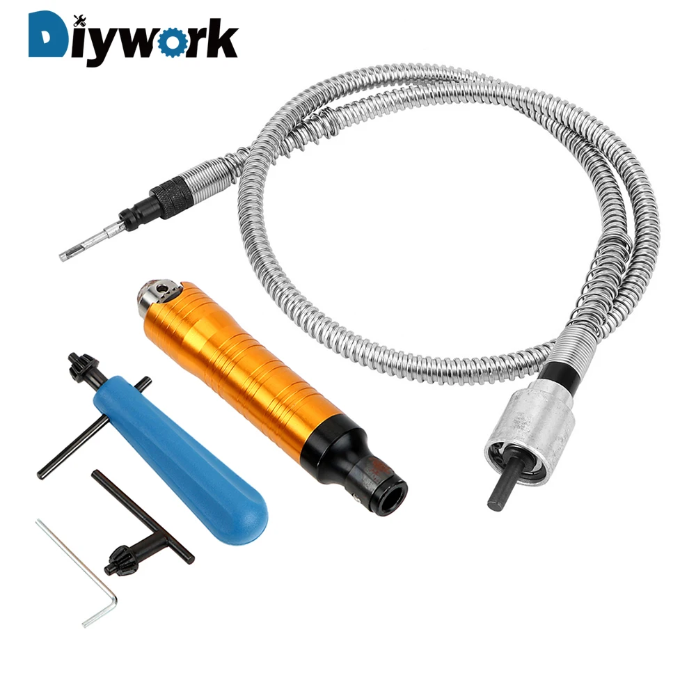 

DIYWORK 4mm Rotary Angle Grinder Tool Drill Chuck Key Wrench Flex Shaft Tube Flexible Shaft Electric Drill Grinder Rotary Tools