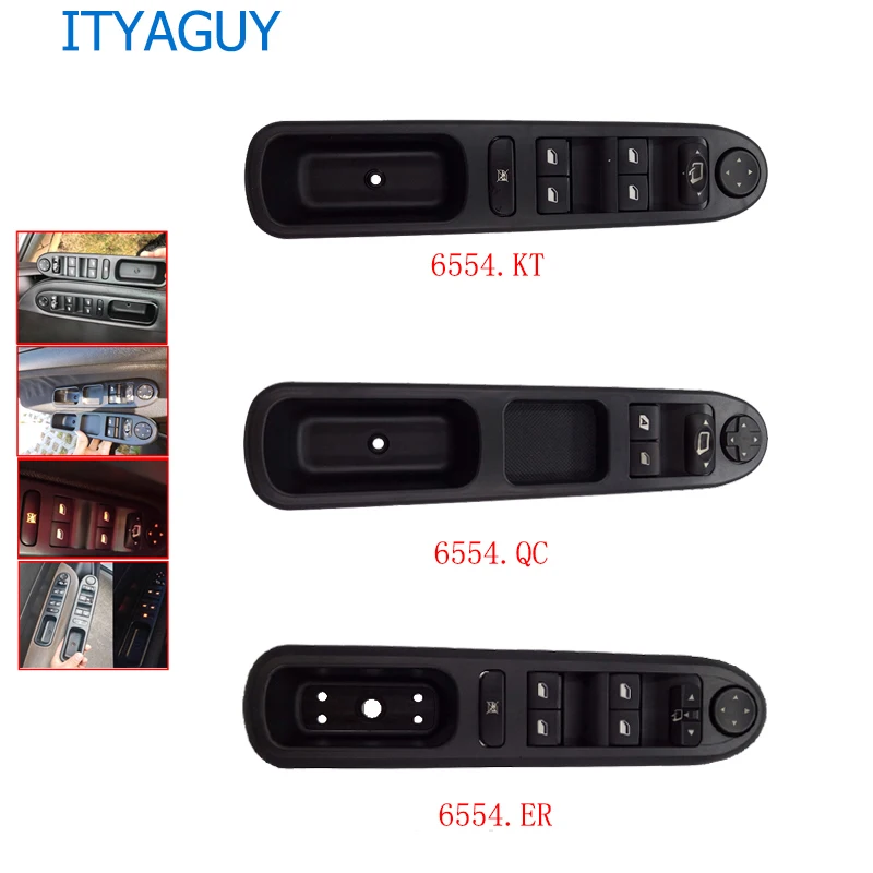 Переключатель Стеклоподъемника 6554.KT/6554.ER для Peugeot 207 307CC 307SW 2003 2010 Citroen C3 Picasso 6554.QC