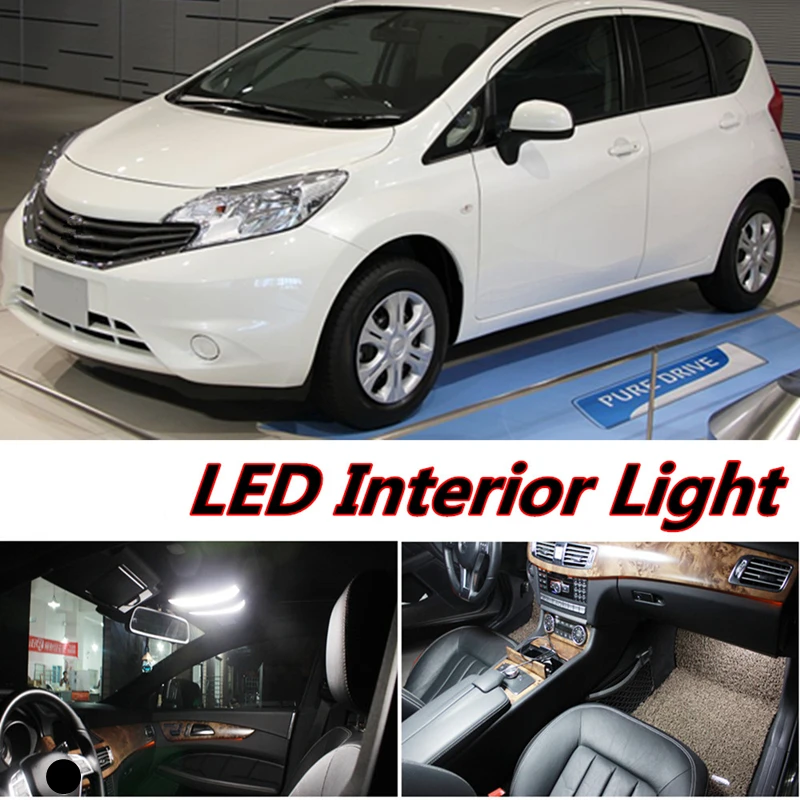 

Tcart 3pcs X free shipping Error Free LED Interior Light Kit Package for nissan note accessories 2012-2016