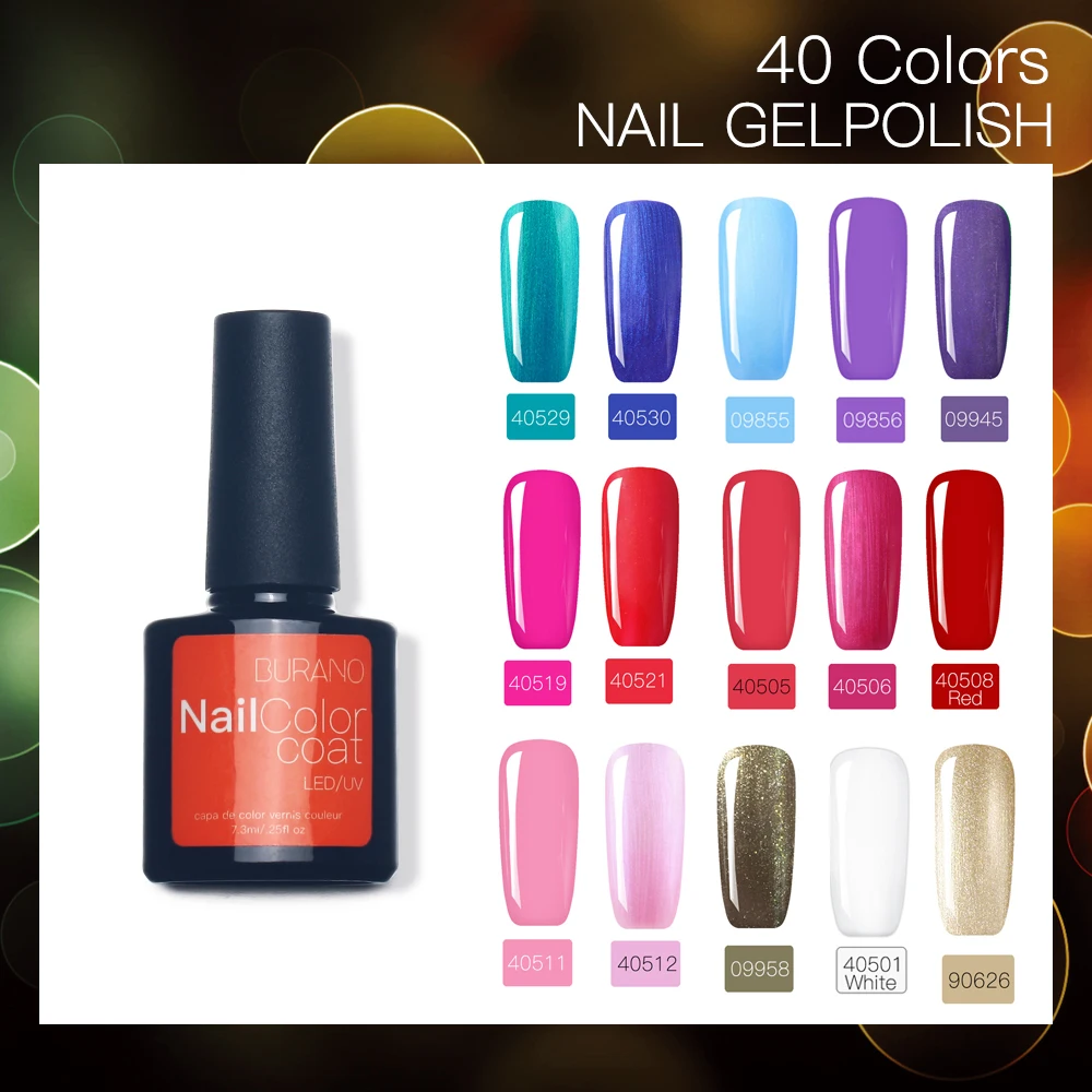 

BURANO 12pcs color 7.3ml uv color Gel Nail Polish Nail Gel Polish Soak Off Nails Gel Varnish Nail Art Gel Varnish