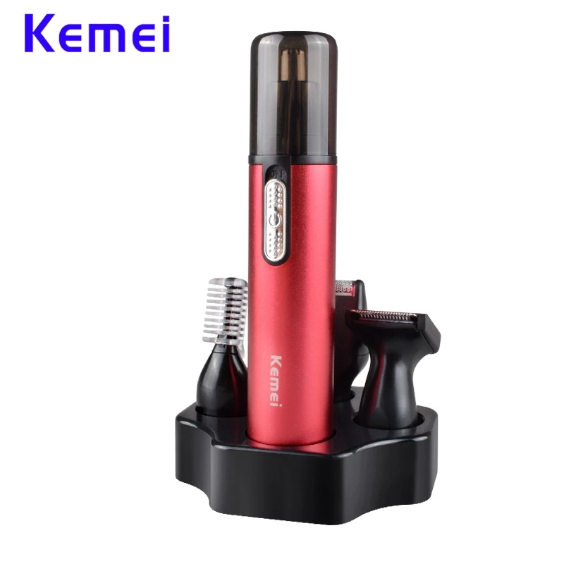 

Kemei KM-6620 Profession Trimmer For Men Sideburns Hair Cut Eyebrow Trimmer Women 4 in 1 Battery Ear and Nose Hair Trimmer Lady
