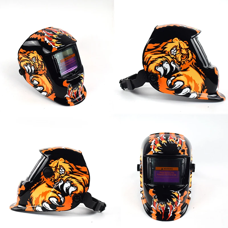 Auto Darkening Welding Helmet Electric Welding Mask Solar Powered Grinding Polish Safety Protective Welder Goggles Cap Working