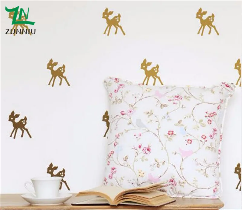 P37 DIY наклейки на стену домашний декор для детской комнаты шаблон Bambi (набор из 30)