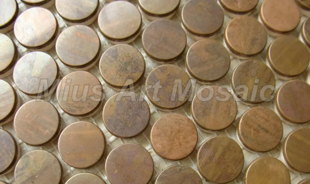 Китайская Бронзовая круглая плитка медная настенная для ванной комнаты A6YB008|tile