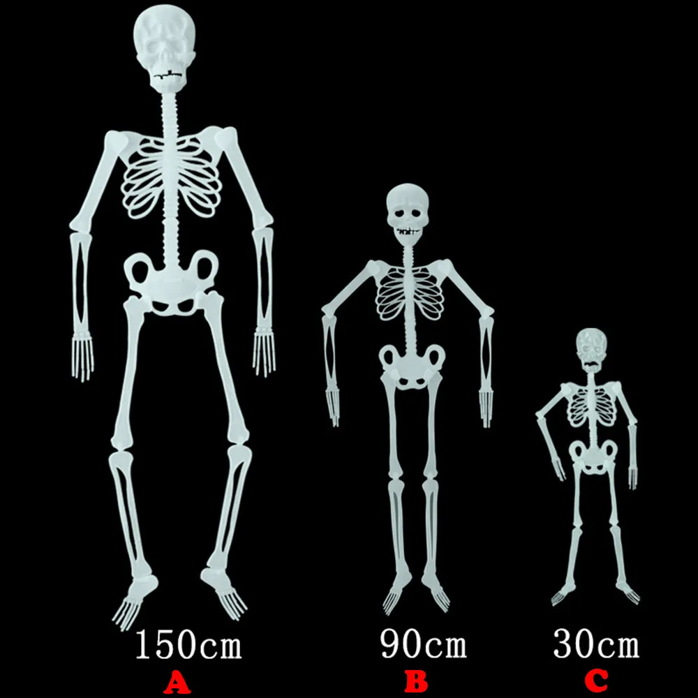 ISHOWTIENDA Scary Halloween Decoration Luminous Hanging Outdoor Party Horror Movable Skull Skeleton -Cosplayware Store