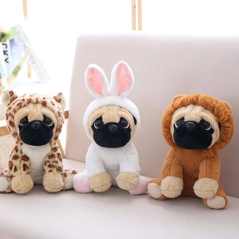 

Cute plush dog Baby With Cloths dogs elephant pig sheep dinosaur rabbit lion leopard Soft Stuffed Plush Toys For Kids Gift Toys