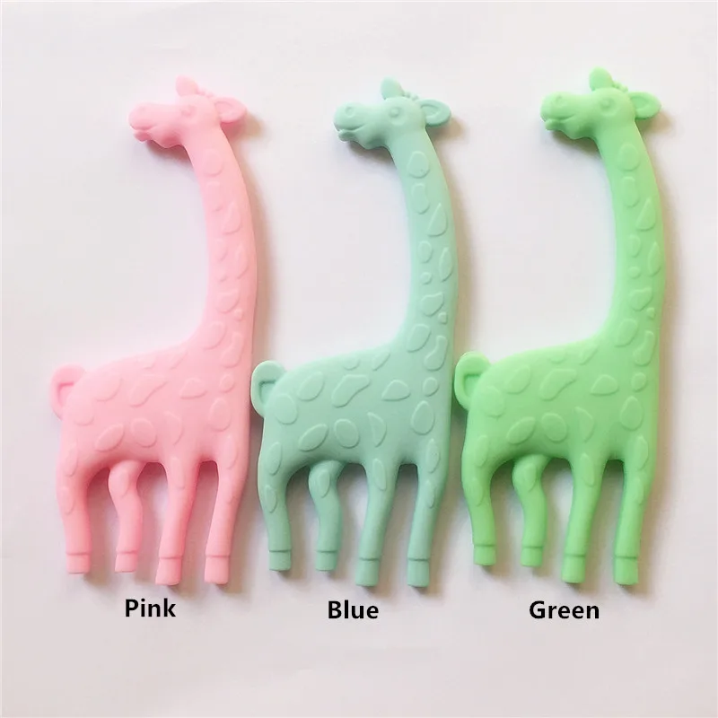 

Chenkai 20PCS BPA Free Silicone Giraffe Teether Baby Pacifier Dummy Teething Pendant Nursing DIY Sensory Food Grade Animal Toy