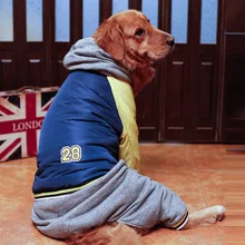 Одежда для больших собак зимняя одежда для больших собак Теплый комбинезон для курта для собак Samoyed золотой ретривер Хаски Dobermann костюм для домашних животных