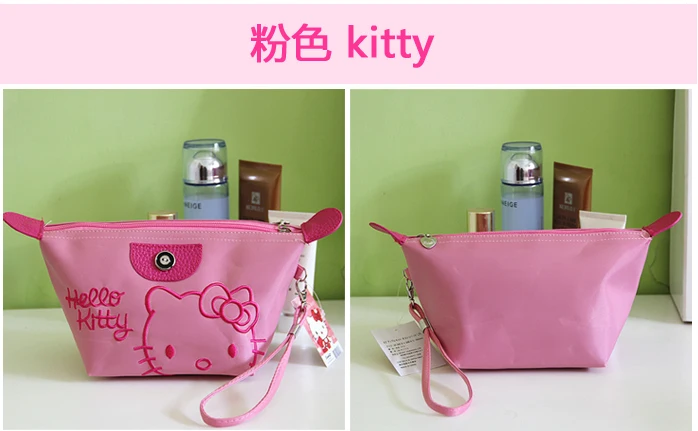 Hello kitty мультфильм Розовая дорожная Косметика сумка-косметичка пенал косметички и кейсы для косметики